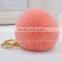 CX-A-66 Promotional Car Fur Ball Cute Keychain Real Fur Ball Rabbit Fur Ball