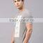 Men Grey White Printed T-Shirt Short Sleeve Gym Fitness Gear Workout Wear Cotton And Elastane Blend Custom Active Tops