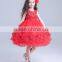 2017 latest dress designs in pakistan made in China dance frock red rhinestone dresses