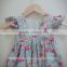 Wholesale Summer Baby Girl Clothes Lace Vintage Flutter Sleeve Casual Birthday Party Dress