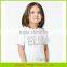 2017 Latest Girls Top Design Cotton Knitted Blank Printed Little Girl T Shirt