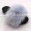 Myfur Real Fox Fluffy Slippers/Fox Fur Slides rubber/Fur Sandals