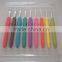 Aluminum Crochet Hook Set Knitting Needle Crochet Hook Soft TPR Handle Crochet Hook Set