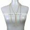 Sexy Women Fishbone Harness Bikini Crossover Body Chain Waist Necklace Jewelry