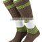 Bavarian Calf Socks Brown-green