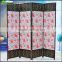 Hand painted fireplace four-panel floor folding screen with canvas crackle,room deviders GVSD025