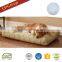 Durable linen fabric waterproof liner shredded memory foam dog bed