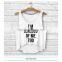 Fashion Girls 3D Design Sleeveless Sports Gym Irregular Tank Top With Pattern For Women