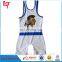 OEM sublimation wholesale mens white custom wrestling singlet