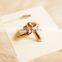 Tiny Cross Ring in Sterling Silver or 14k Gold Filled