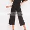 Stylish Open Back and Cold Shoulder Black Jumpsuit Womens (JU6501)