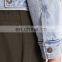Factory OEM Embroidered Sherpa Lining Womens Denim jacket