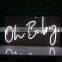 2019 hot oh baby letter neon sign custom diy led light diy for wedding events