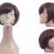 Short Bob Wig With Tail Roll Wig With Bangs