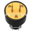 Plastic Black and Yellow Color 110V 15A USA Plug with 2 Pins