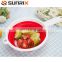 Folding Space-Saving Fruit Vegetable Baskets with handle, Food Strainer Drainer Bowls, Kitchen Collapsible Silicone Colander