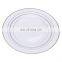 Wedding Disposable Plastic Plate and Silverware Combo Set, White/Silver Rim Plates, Silver Silverware