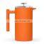 Double wall insulated vacuum stainless steel french press coffee maker