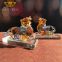 Fengshui Wholesale Crystal Liuli Pair Auspicious Lions Mini Statues Wedding Gift