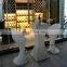 outdoor PE plastic led lighted furniture bar tables/rechargeable plastic new design wedding led table led furniture decorations