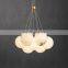 Interior villa living room brass chandelier hotel lobby restaurant luxury alabaster ball chandelier