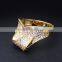 New Luxury Jewerly Pave Setting Cubic Zircon Bijoux Wedding Latest Gold Ring Designs