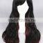 High Quality 65cm Medium Long Wave Black&Wine Red Color Mixed Lolita Synthetic Anime Wig Cosplay Party Wig