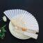 Bamboo White Plain Blank Paper DIY Custom Printing Folding Hand Fan for Wedding
