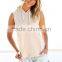 2015 Women Bulk Wholesale Blank Plain Sleeveless Cropped Top Hoodie
