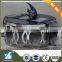 Shiny metal tempered glass coffee table