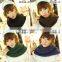 Hot Selling Fashion Women Plain Circle Loop Wool Knitted Scarf