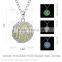 Latest Luminous stone necklace light-up series with ball shaped pendants glow jewelry