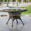 Cheap Synthetic Black Rattan Outdoor Furniture Garden Table and Chairs