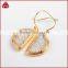 druzy crescent clear stone earring fashion earring models jewelry