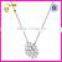 2015 New Design Fine Jewellery Necklace Flower Pendant Antique Silver
