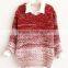 Gradual Blending Loose Round Neck Sweater Hedging Women Pullover