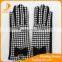 high quality ladies Houndstooth fabric and mirco velvet touch screen gloves with bow