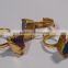 ADJUSTABLE Gold DRUZY Electroplated Agate Assorted Gemstone Rings