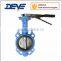 Orange Color Double Shaft Lug Butterfly Valve With Heavy Lever Hydraulic