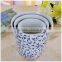 3 standard sizes jingdezhen floral painting ceramic blue and white flower pot for gardening