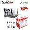 cctv camera system H.264 video coding 2 array led 40m infrared distance 8ch wireless nvr kit