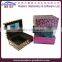 Cheap Custom Standing Leather Velvet Mirror Crystal Jewelry Box