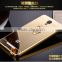 PC Mirror Back Cover Case Cell Phone Case Aluminum Metal Bumper Case For Xiaomi For Redmi Note 2