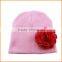 Autumn Korean hand knitted children's hats Satin Mesh Flower Baby Baby Hat MZ054