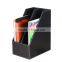 Business office 2 bar leather file seat high-grade leather office desktop file office supplies storage finishing rack
