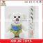 ICTI factory white teddy bear plush toy 8inch sitting soft teddy bear cute bear type plush toy with a t-shirt