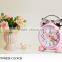 Plastic Two Bell Sweep Movement Pink Blue Green Color Mickey Clocks Plastic Table Vibrating Alarm Clocks Cheap Price From China