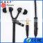 Hot 2016 fashion design noise cancelling stereo zipper earphone