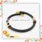 China supplier european style womens and mens adjustable black gold twisted cable wire steel bracelet bangle