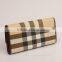 Newest fashion wallet stripe pattern leather wallet business women wallet